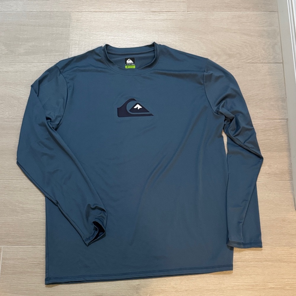 Quiksilver Blue Long Sleeve Tee UPF 50 Shirt SZ XL